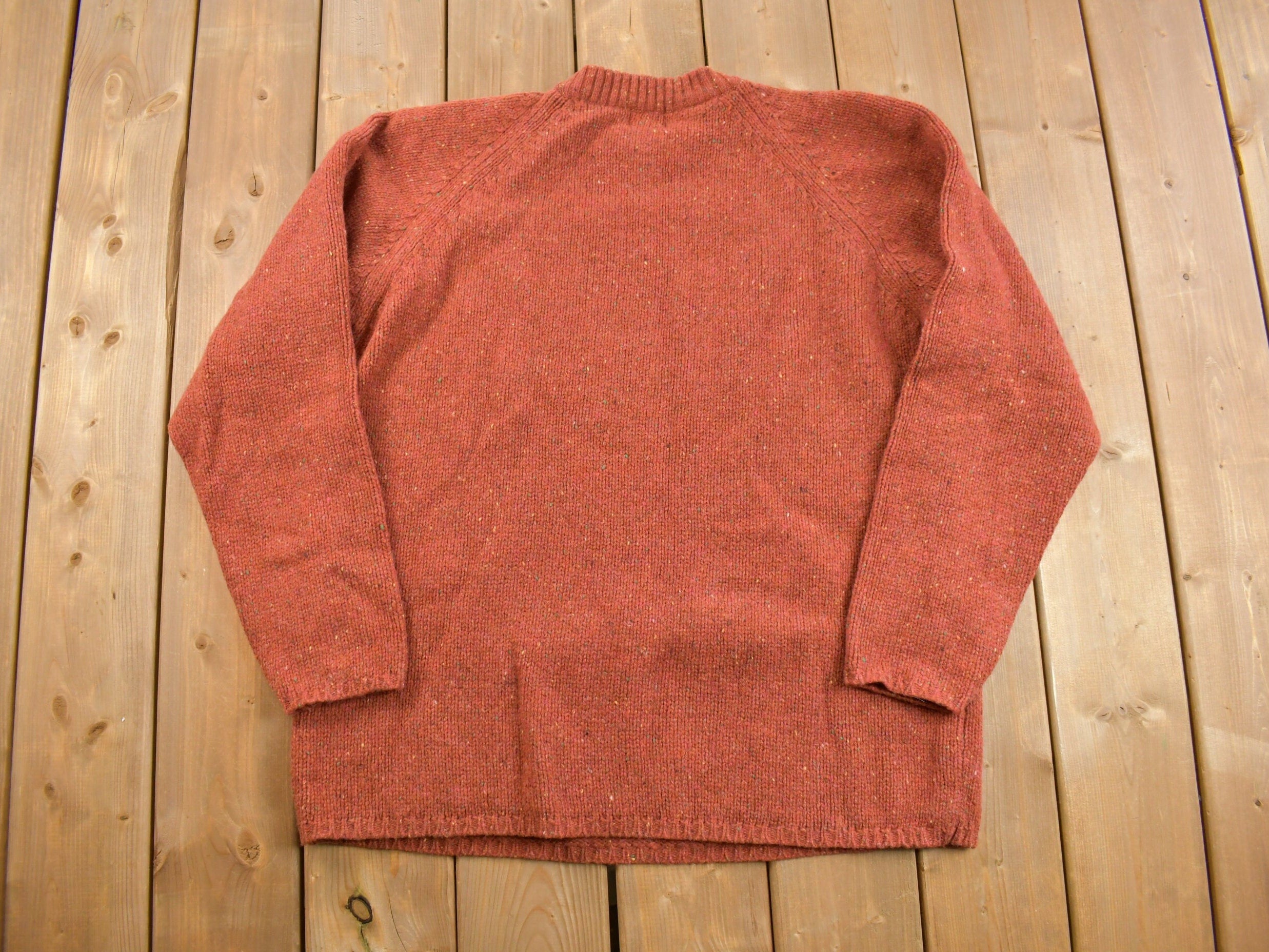 Vintage 1980s Wool Knitted Crewneck Sweater
