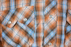 Vintage 1990s Wrangler Western Style Plaid Snap Button Mens M