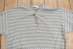Vintage 1980s Pronto-Uomo Knit Henley-Sweater