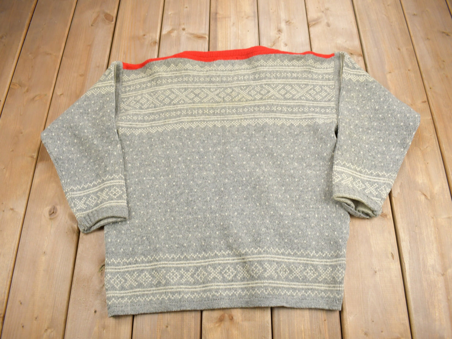 Vintage 1970s Figgio Pure New Wool Knit Sweater / Made in Norway / Outdoorsman / Vintage Knit / Winter Sweatshirt