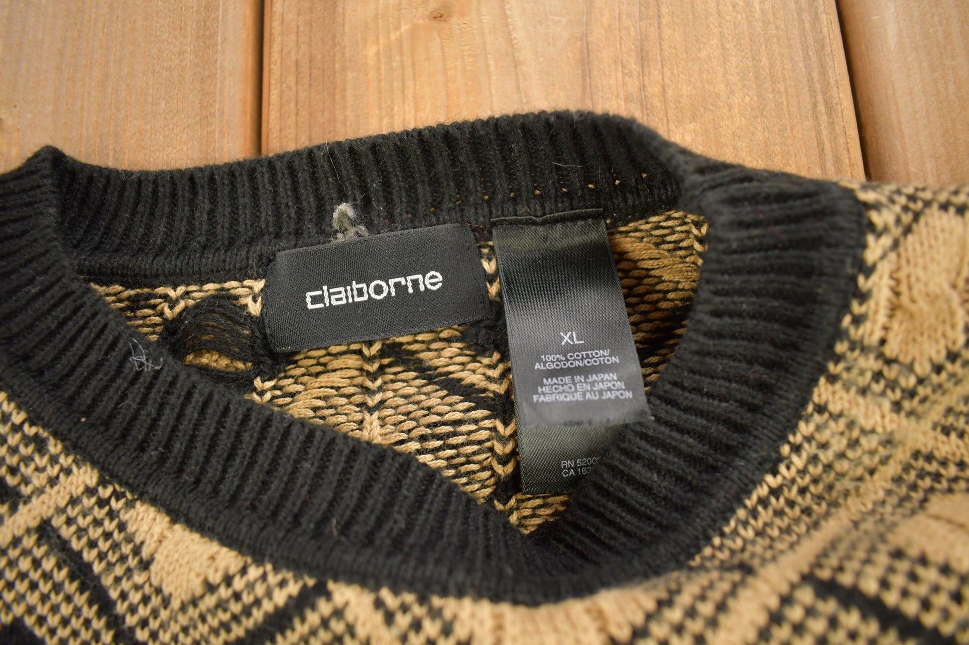 Vintage 1990s Claiborne Knitted Crewneck Sweater