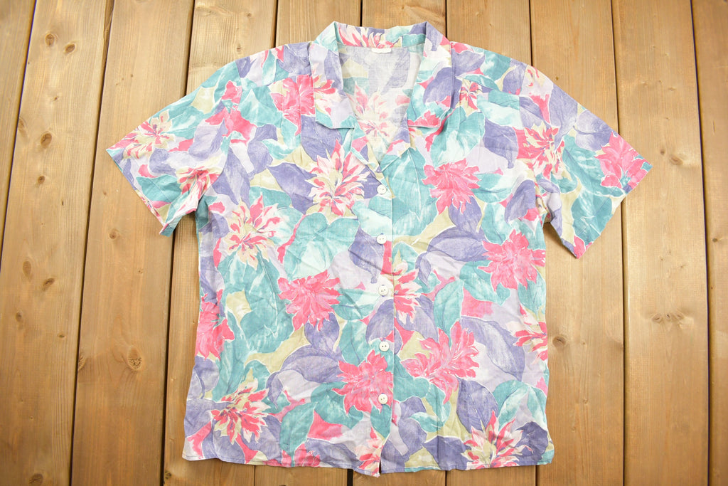 Vintage 1990s Floral Button Up Shirt