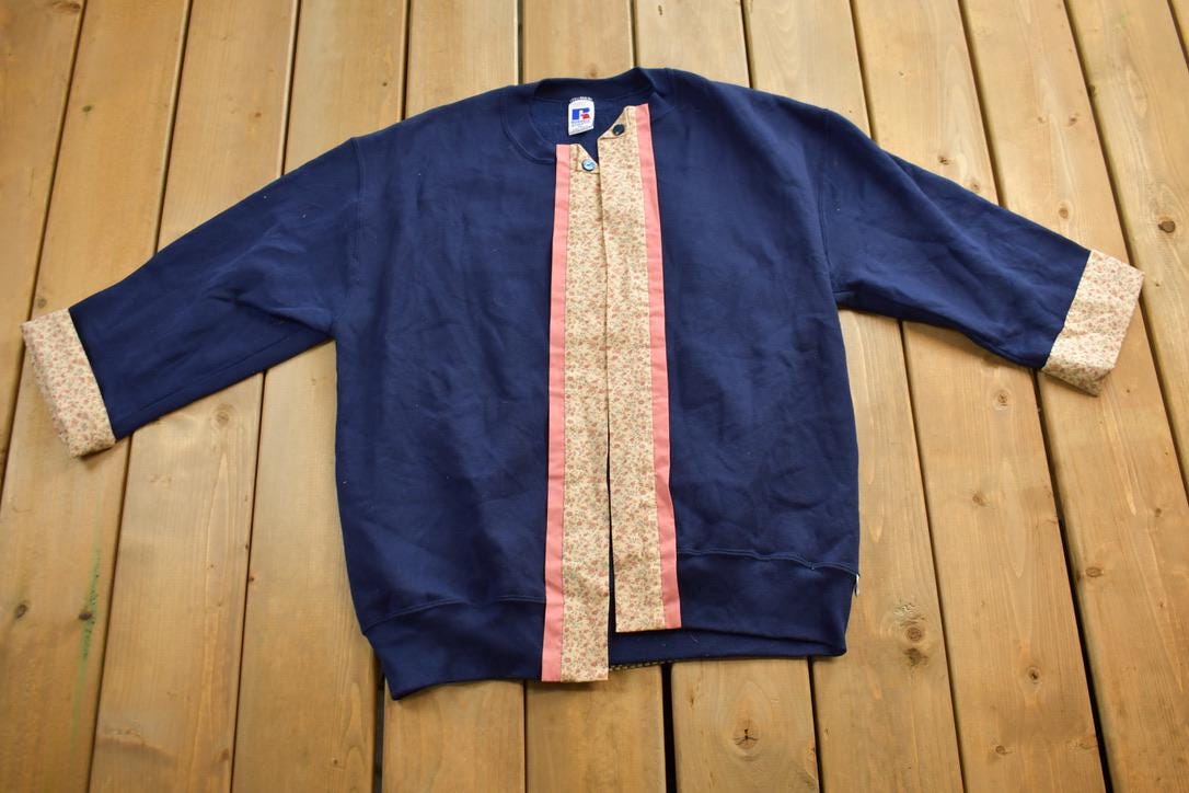 Vintage 1990s Russell Floral Cardigan Sweater