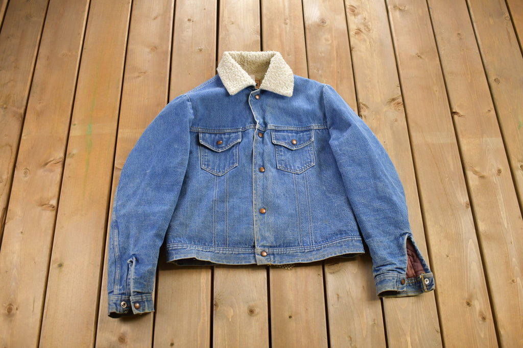 Vintage 1990s Brand X Sherpa Lined Denim Jacket