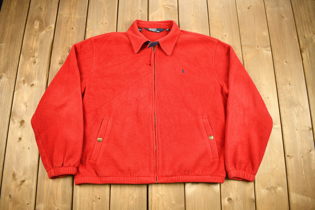 Vintage 1990s Polo Ralph Lauren Zip Up Polartec Fleece Sweater