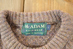 Vintage 1990s Mcadam Knit Wear Abstract Pattern Crewneck Sweater Made In Scotland