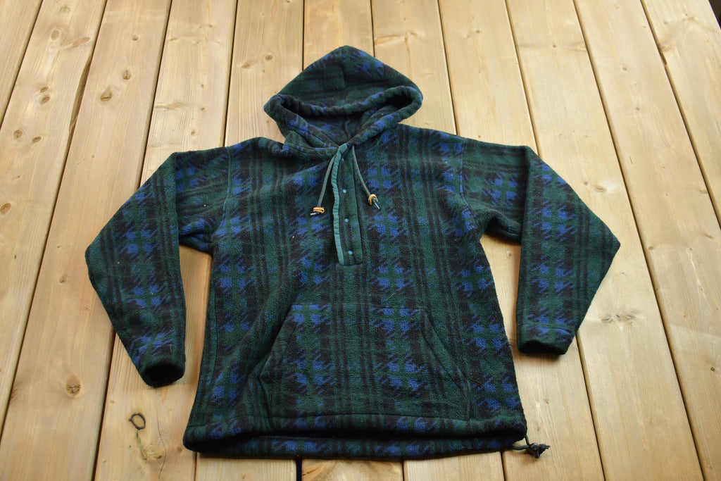 Vintage 1990s LL Bean T Snap Fleece Hoodie