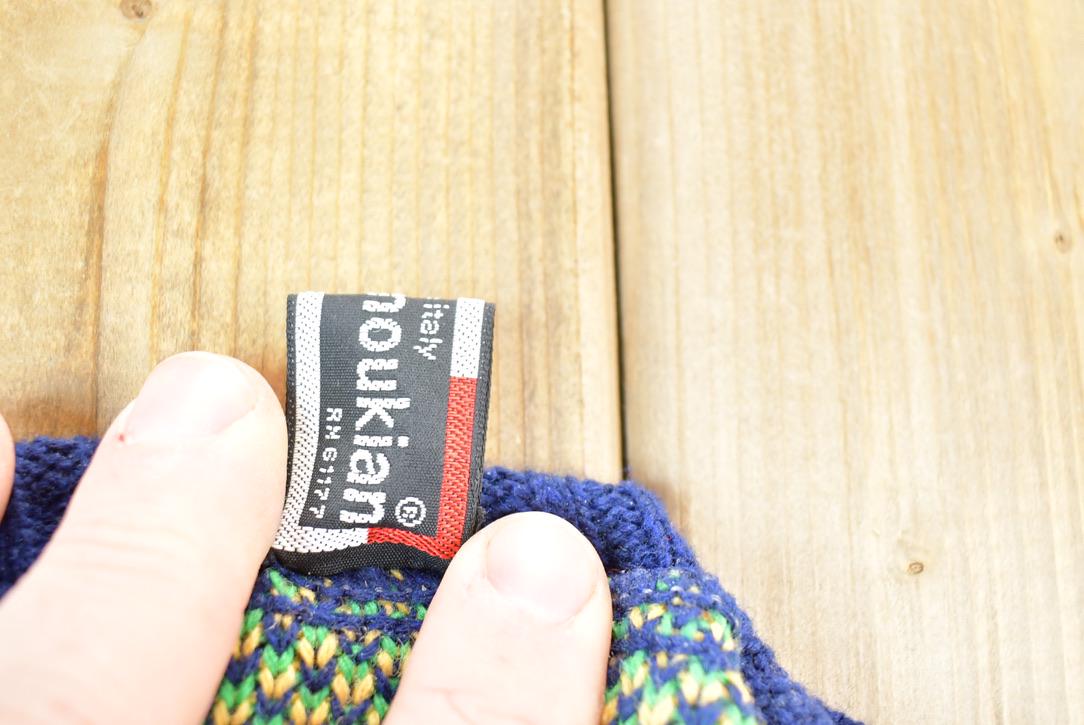 Vintage 1990s Alain Manoukian Knit Turtleneck Sweater / 90s Crewneck / Made In Italy / Preppy Abstract Pattern Sweater / Early 90s Knit