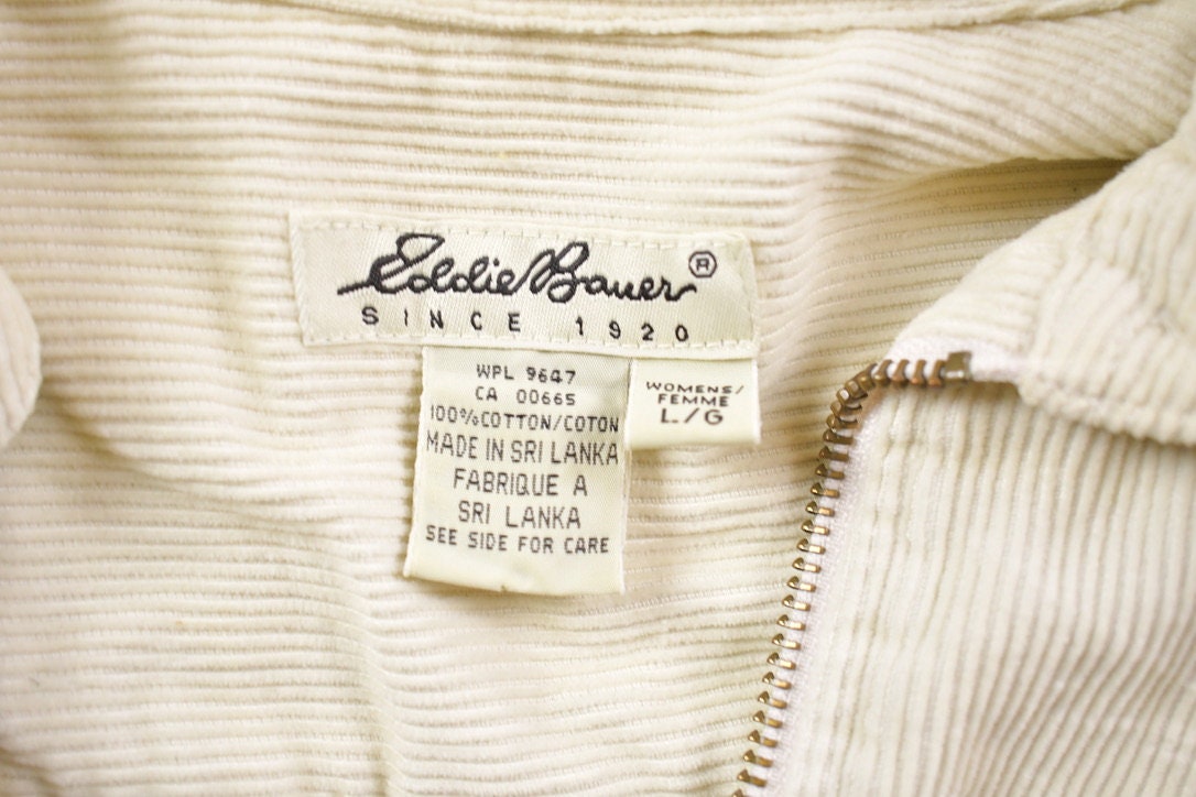 Vintage 1990s Eddie Bauer 100% Wool Double Breasted Button Up Shirt