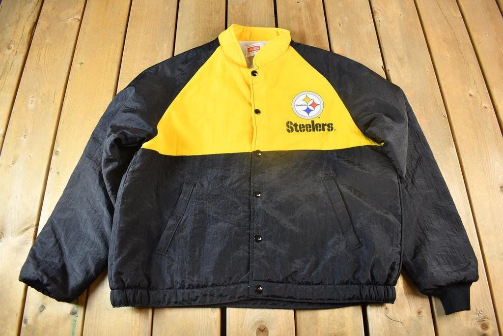 Vintage 1980s Pittsburgh Steelers NFL Starter Windbreaker Jacket