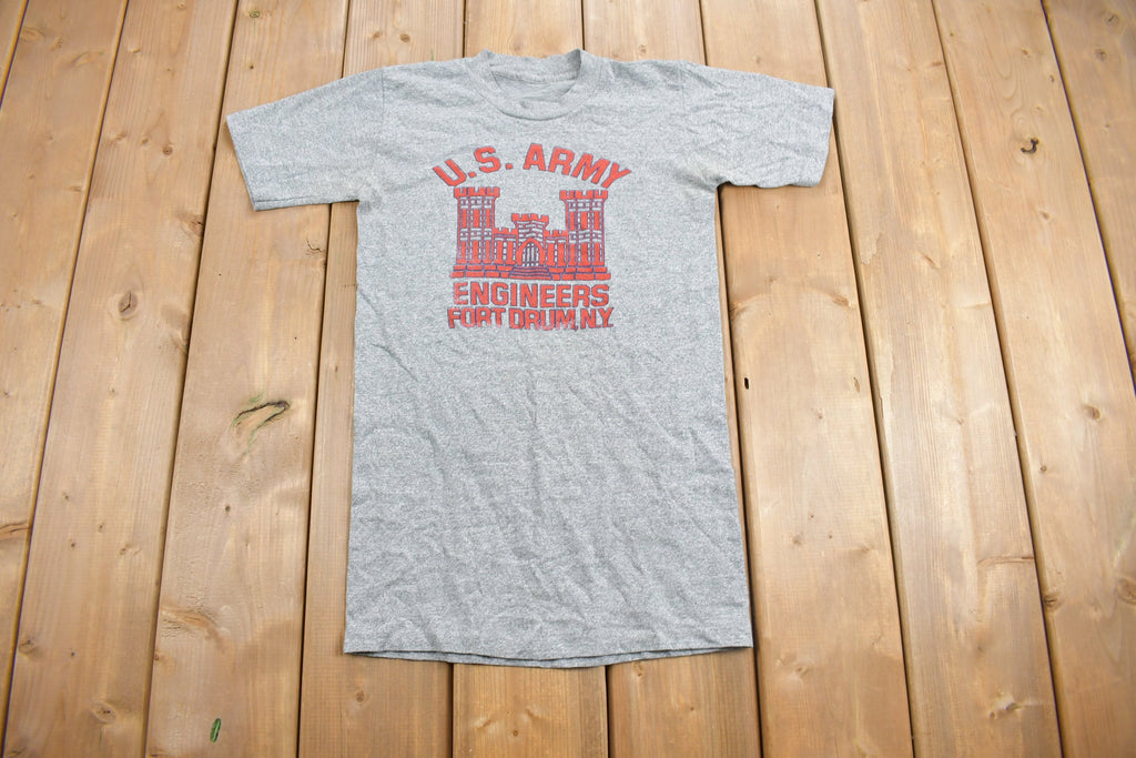 Vintage 1980s Army Engineers Fort Drum NY Graphic T Shirt