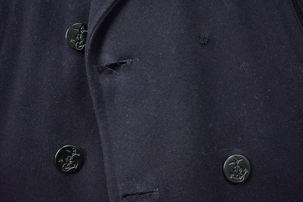 Vintage 1960s Military Wool Pea Coat