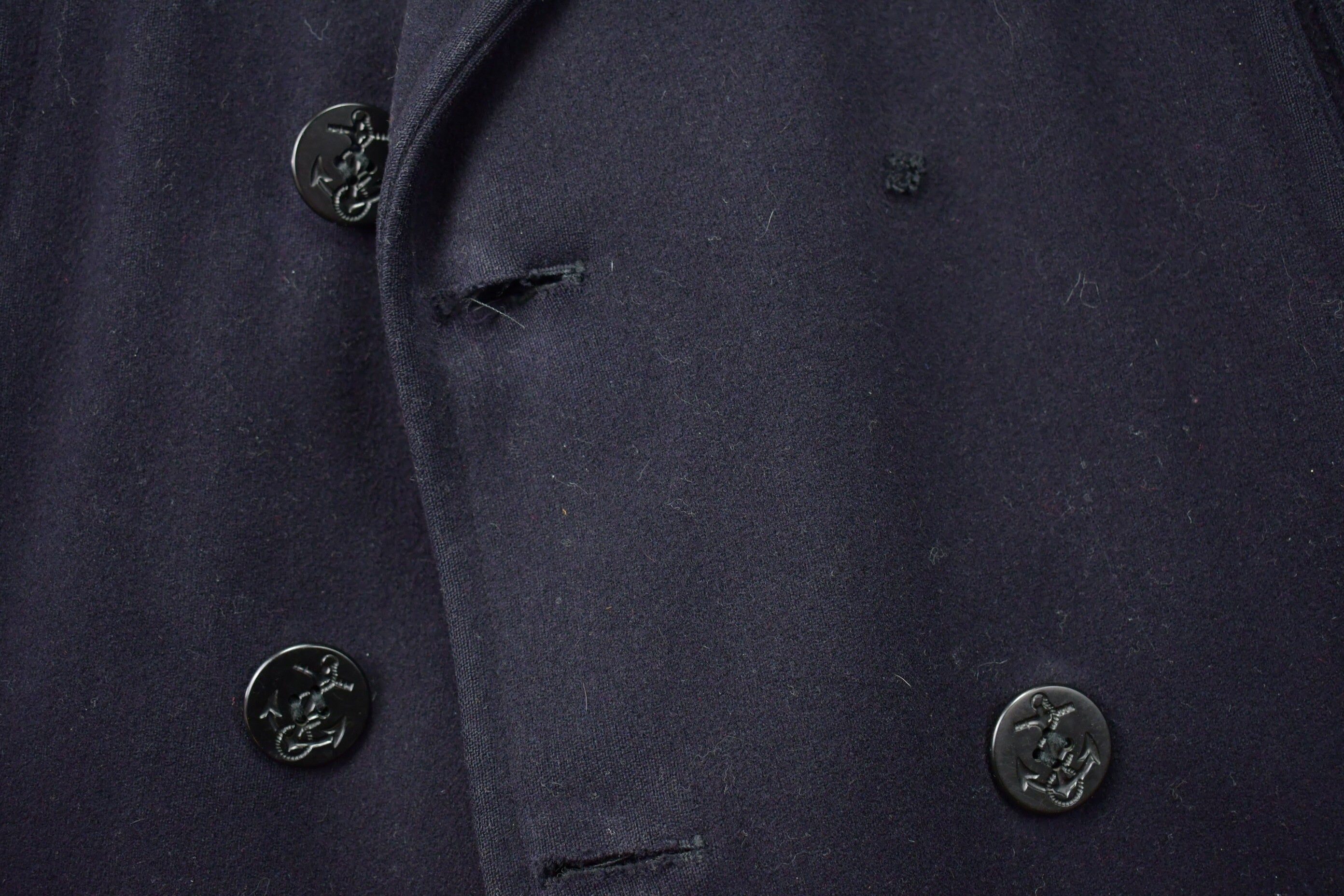 Vintage 1960s Military Wool Pea Coat