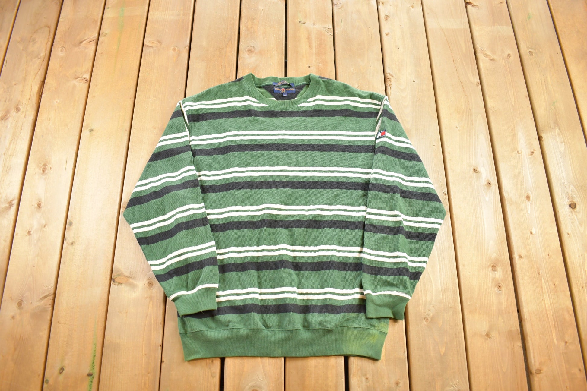 Vintage 1990s Tommy Hilfiger Golf Knitted Sweater  Vintage 90s Crewneck  Pattern Sweater  Outdoor  Pullover Sweatshirt 90s Tommy