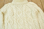 Vintage 1990s Hand Knit Cable Knit Sweater