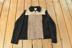 Vintage 1990s Studio Works Knit Leather Suede Jacket Women's Medium