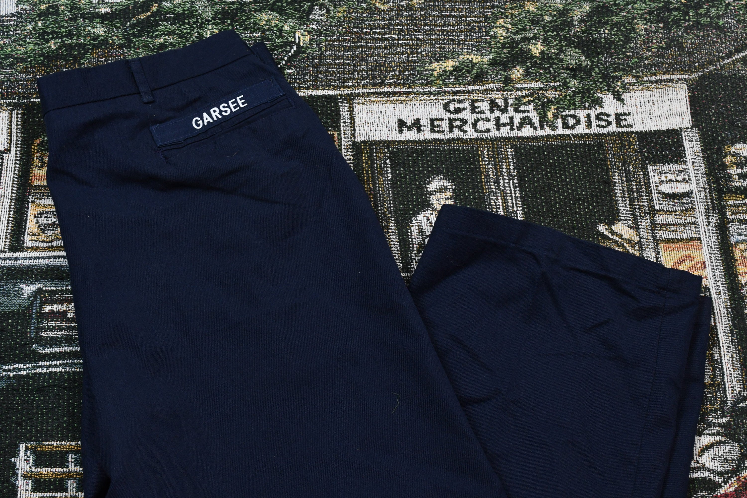 Vintage 1980s Navy Blue Uniform Pants Size 38 x 36