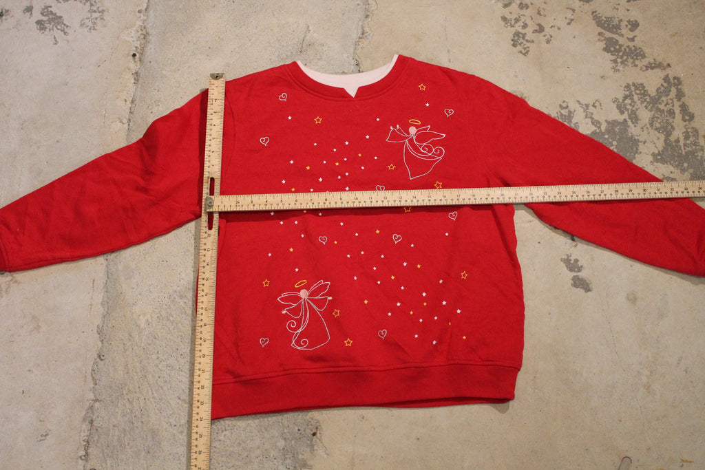 Vintage 1990s Angel Graphic All Over Print Sweater