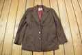 Vintage 1980s Brown Wool Blazer