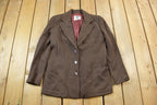 Vintage 1980s Brown Wool Blazer