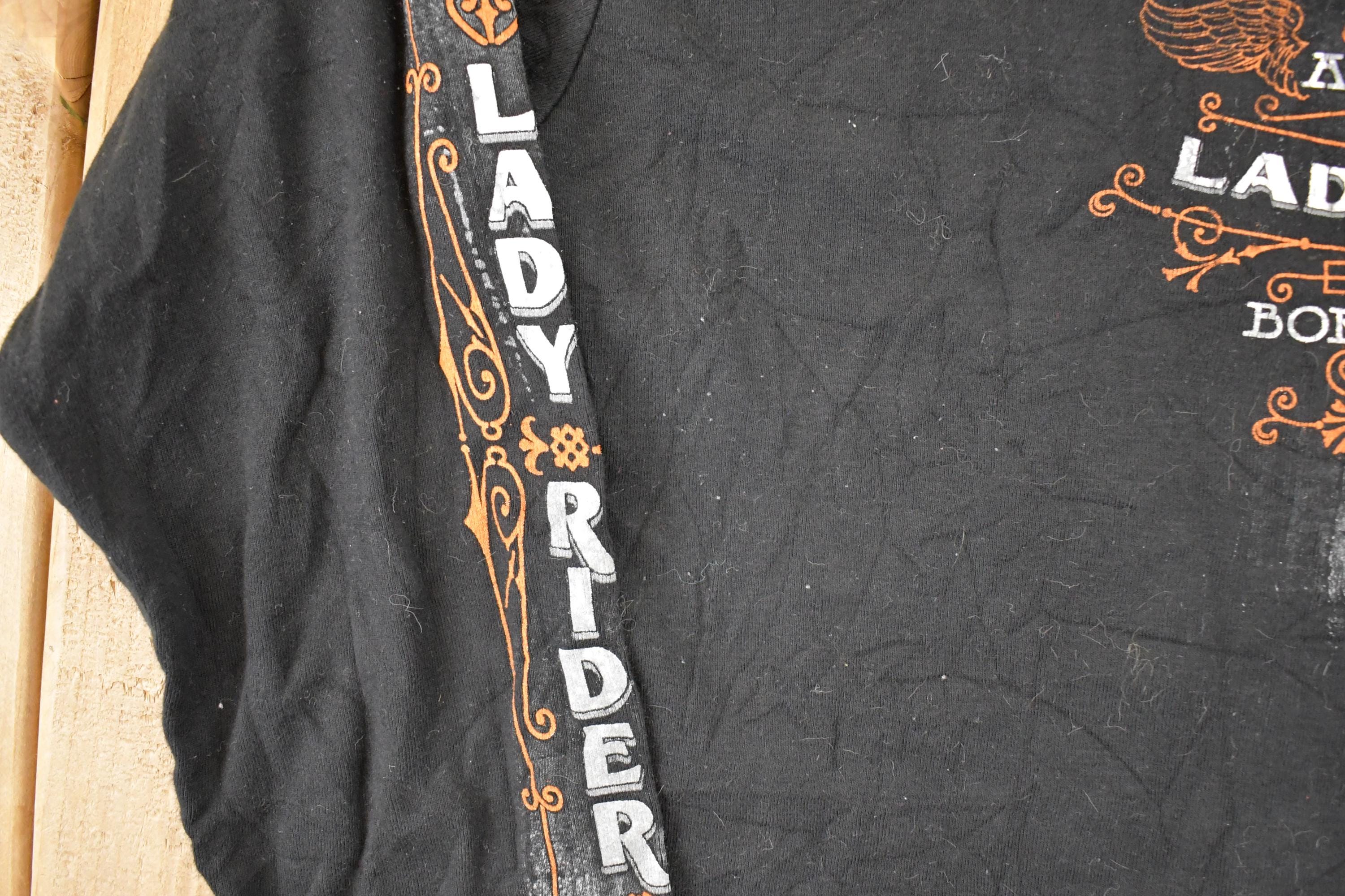 Vintage Y2K Hot Leathers Lady Rider Motorcycles Biker T-Shirt Women's L