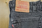 Vintage 1990s Levi's 505 Red Tab Black Jeans Size 35 x 32