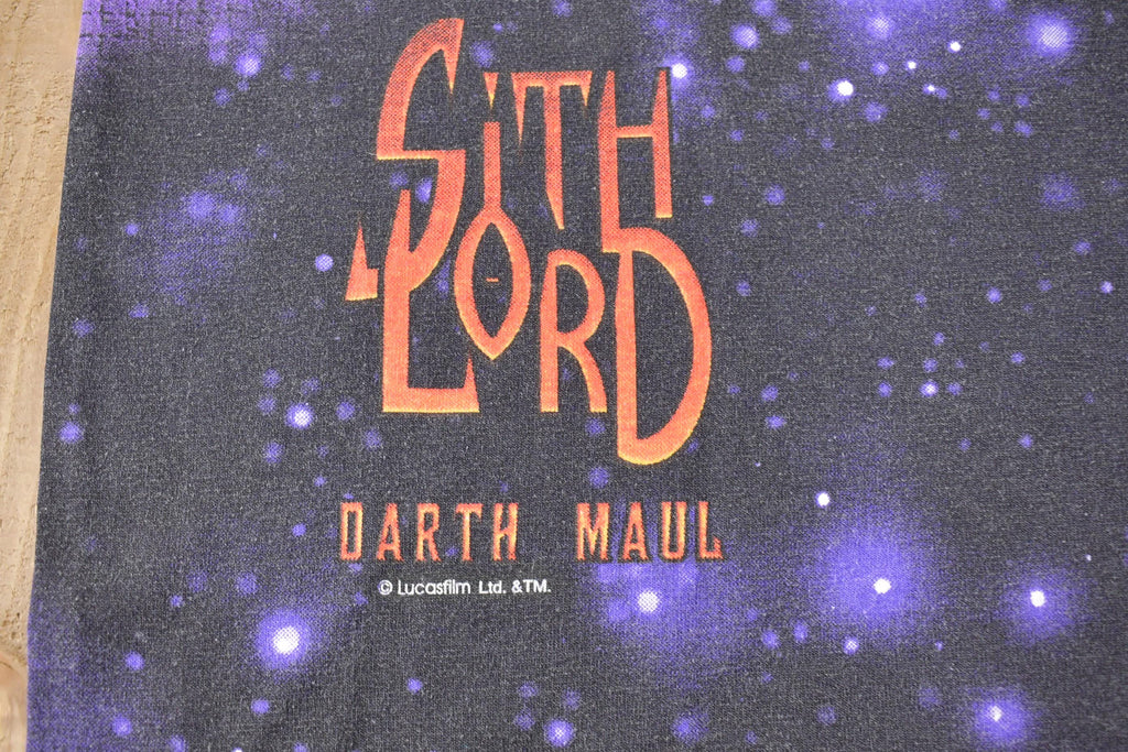 Vintage 1999 Darth Maul Sith Lord All Over Print Star Wars Episode 1 T-Shirt