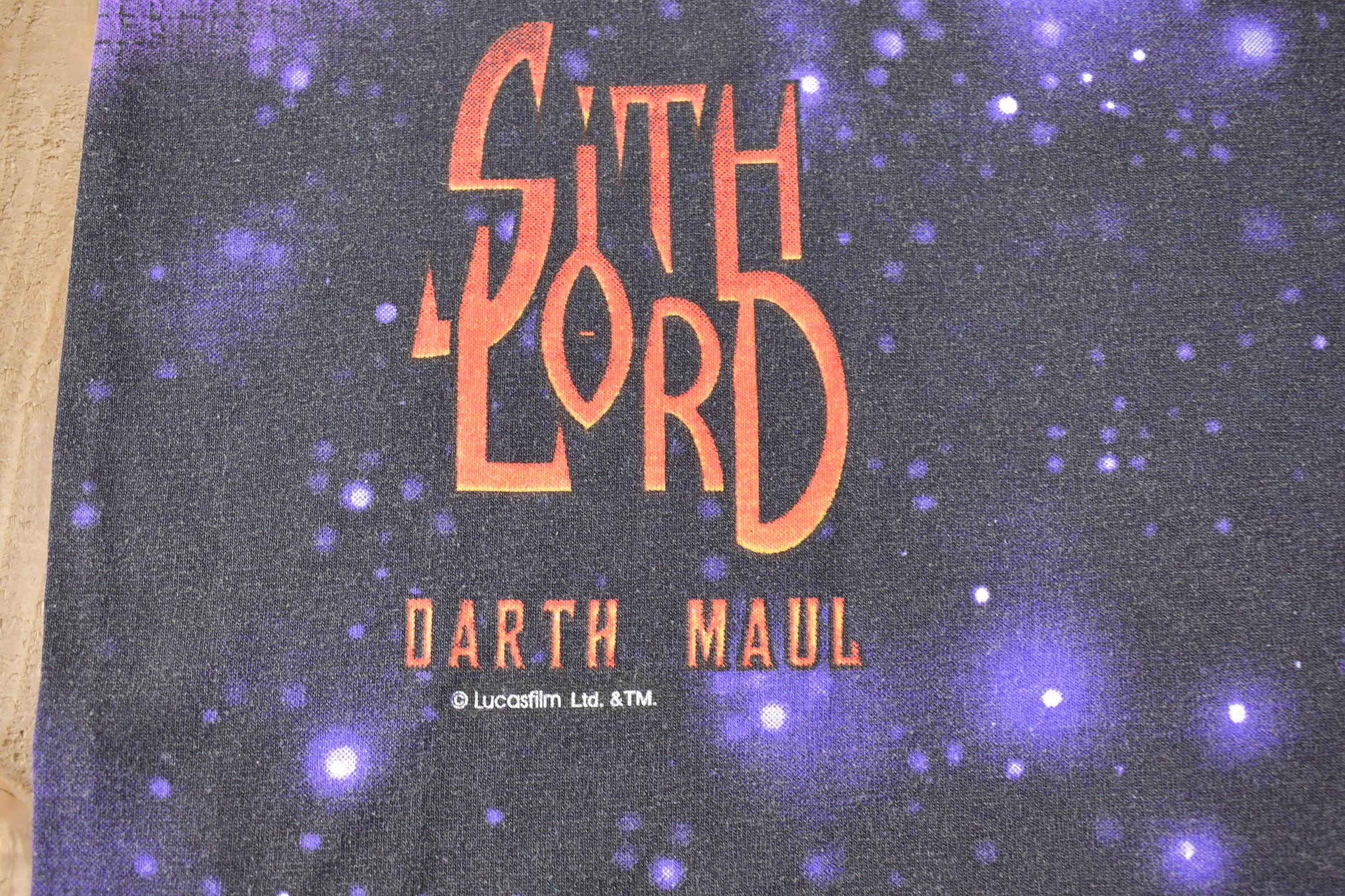 Vintage 1999 Darth Maul Sith Lord All Over Print Star Wars Episode 1 T-Shirt