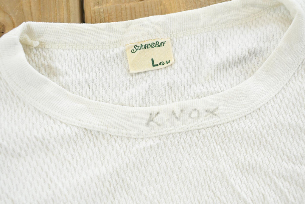 Vintage Y2K St Johns Bay Thermal Undershirt Men's S / 2000s Military Thermal / 00s Waffle Knit / Streetstyle / Streetwear / Workwear