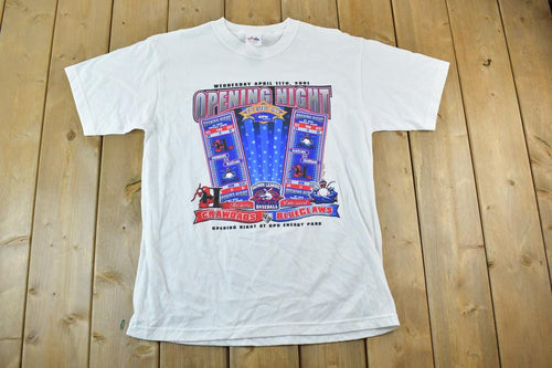Vintage 2001 Crawdads Baseball Opening Night Collegiate T-Shirt / NCAA Tee / Americana / Sportswear