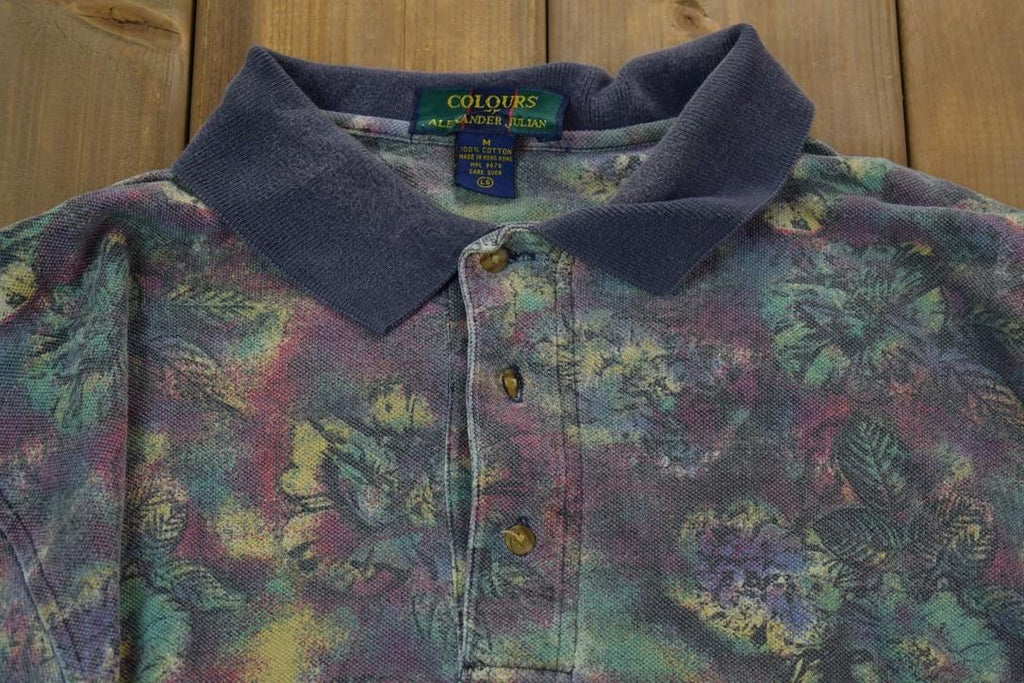 Vintage 1990s Alexander Julian Floral Graphic T-Shirt