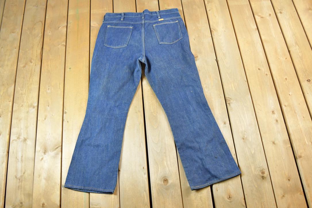 Vintage 1970s Rustler Denim Jeans Size 38 x 32 Made In USA