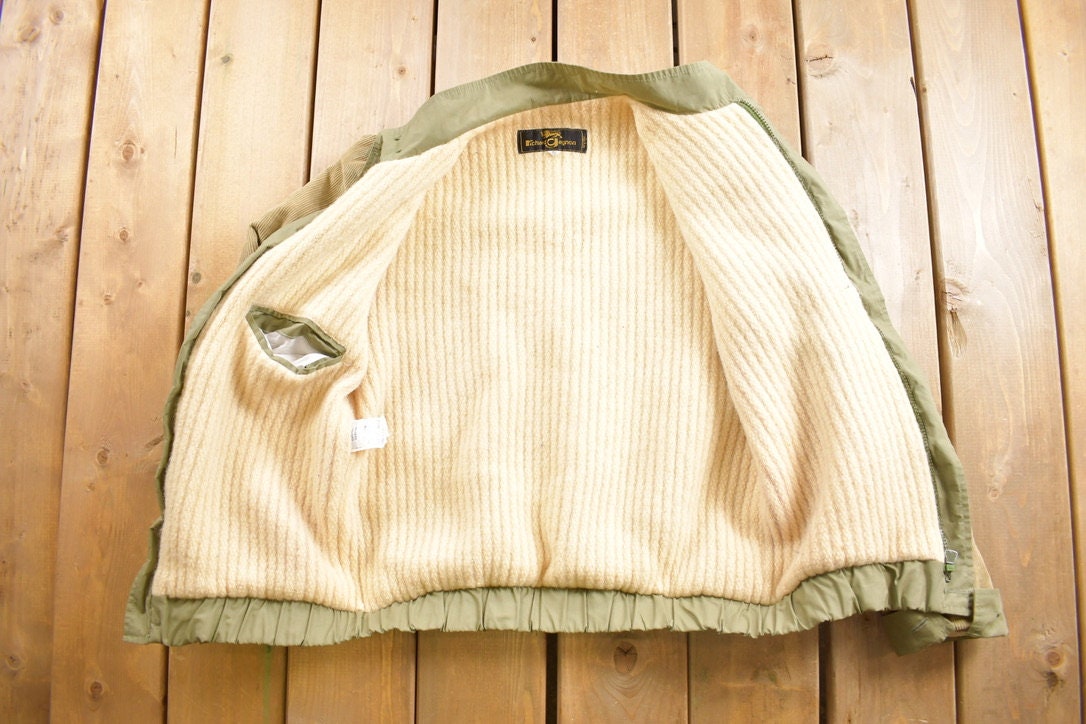 Vintage 1980s Richard Gagnon Thermal Lined Bomber Jacket