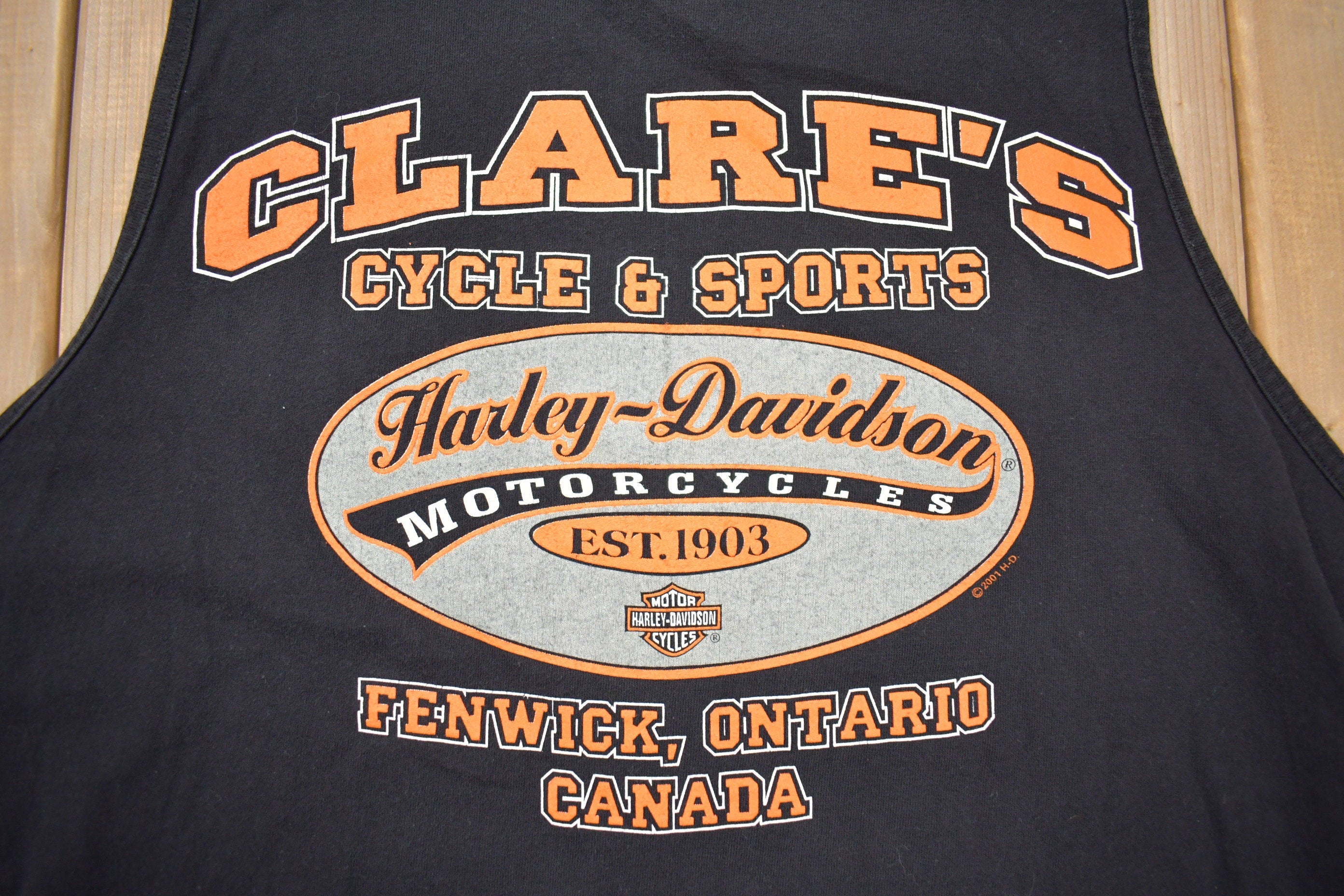 Vintage 1990s Black Harley Davidson Tank Top