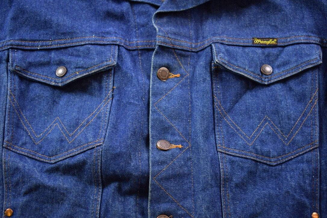 Vintage 1970s Wrangler Workwear Denim Jean Jacket