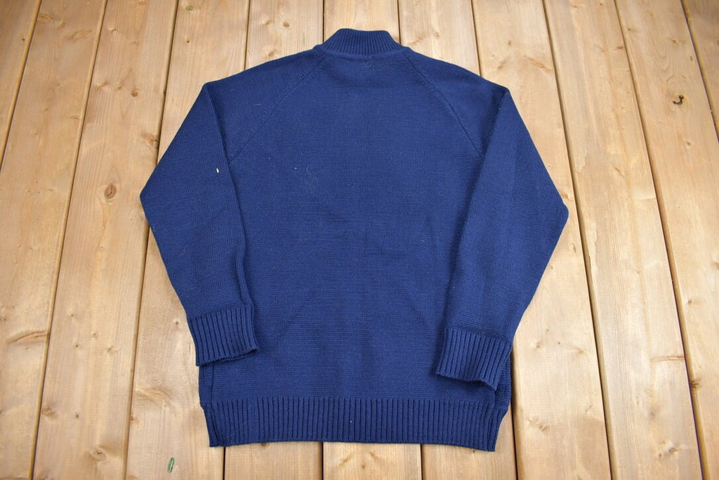 Vintage 1980s Le Roy Knitwear Knit Zip-Up Sweater