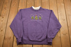 Vintage 1990s Purple Double Collar Christmas Sweater