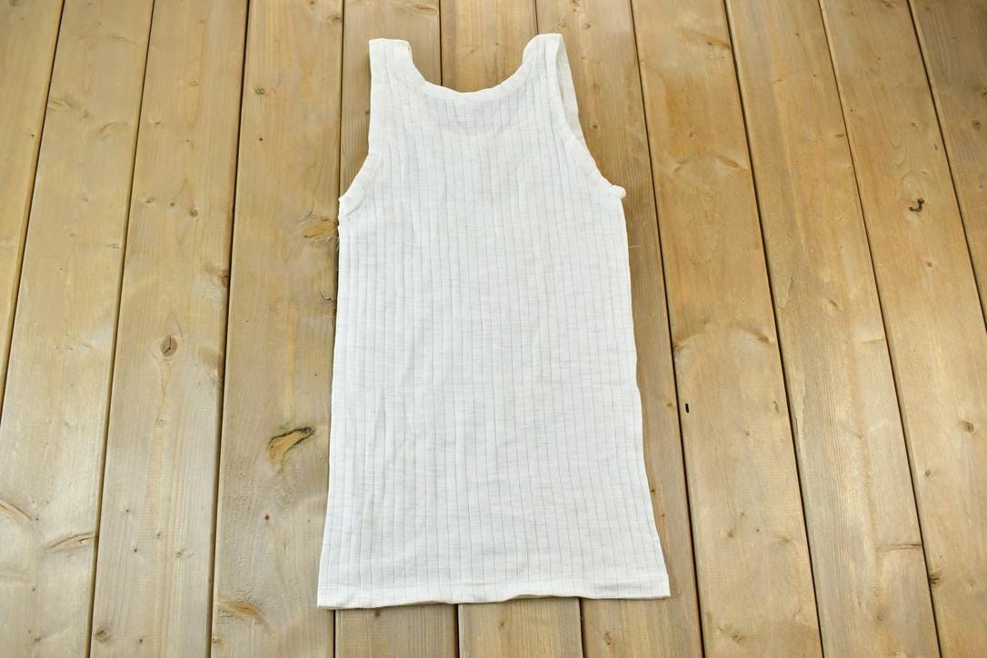 Vintage 1990s Blank Tank Souvenir Single Stitch Undershirt