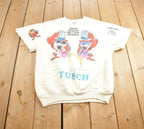 Vintage 1980s Tusch Beer Builds Better Bodies Cut off Crewneck Sweatshirt Made In USA