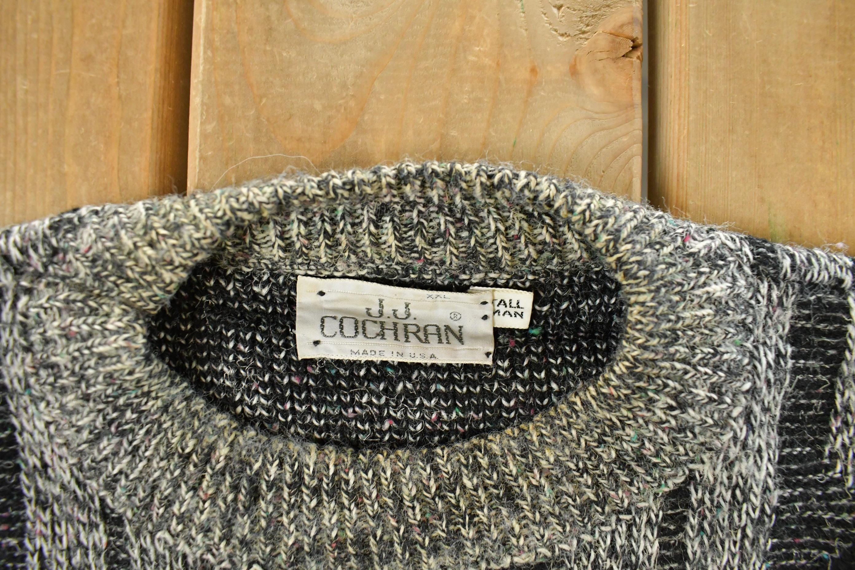 Vintage 1990s J.J. Cochrane Knit Crewneck Sweater Men's 2XL