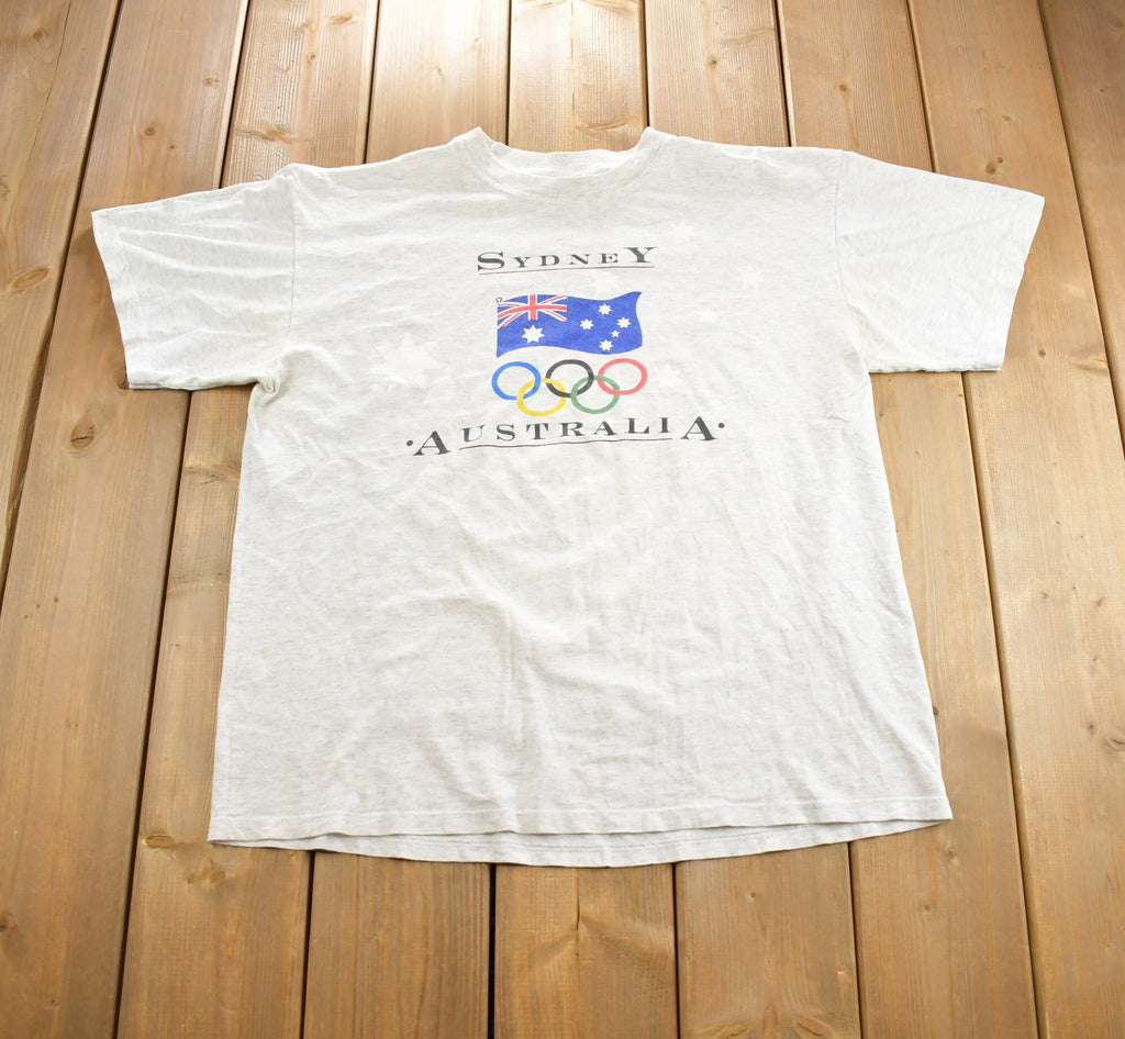 Vintage 2000s Sydney Australia Olympics Souvenir Travel T Shirt Made In Australia