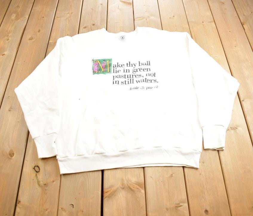 Vintage 1990s Bible Verse Crewneck Sweatshirt Made In USA