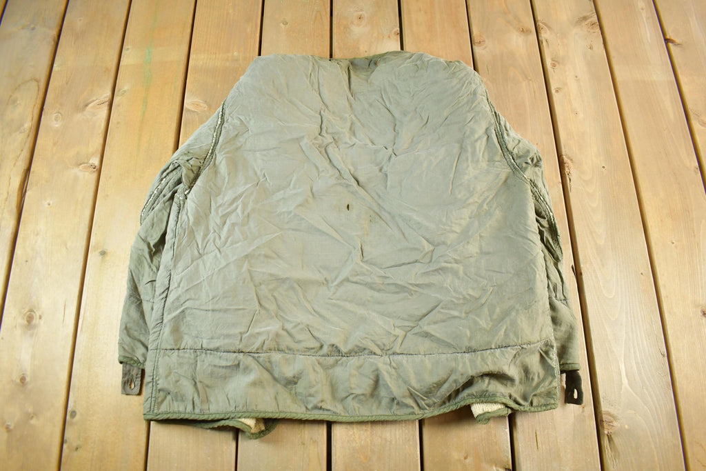 Vintage 1980s Lined Military Liner Jacket Men's Medium