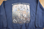 Vintage 1990s Whitetail Country American Outback Outdoorsman Sweatshirt Made In USA