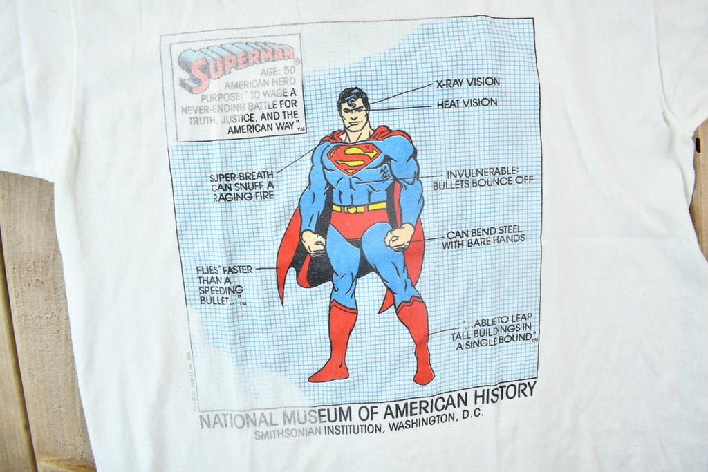 Vintage 1987 DC Comics Superman Graphic Ringer T-shirt