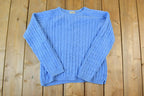 Vintage 1990s Womens LL Bean Cable Knit Crewneck Sweater