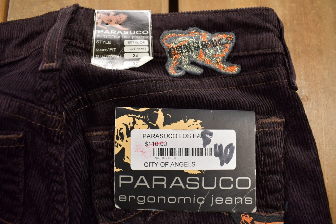 Vintage Maroon Parasuco Deadstock 1990s Pants Size 24x30