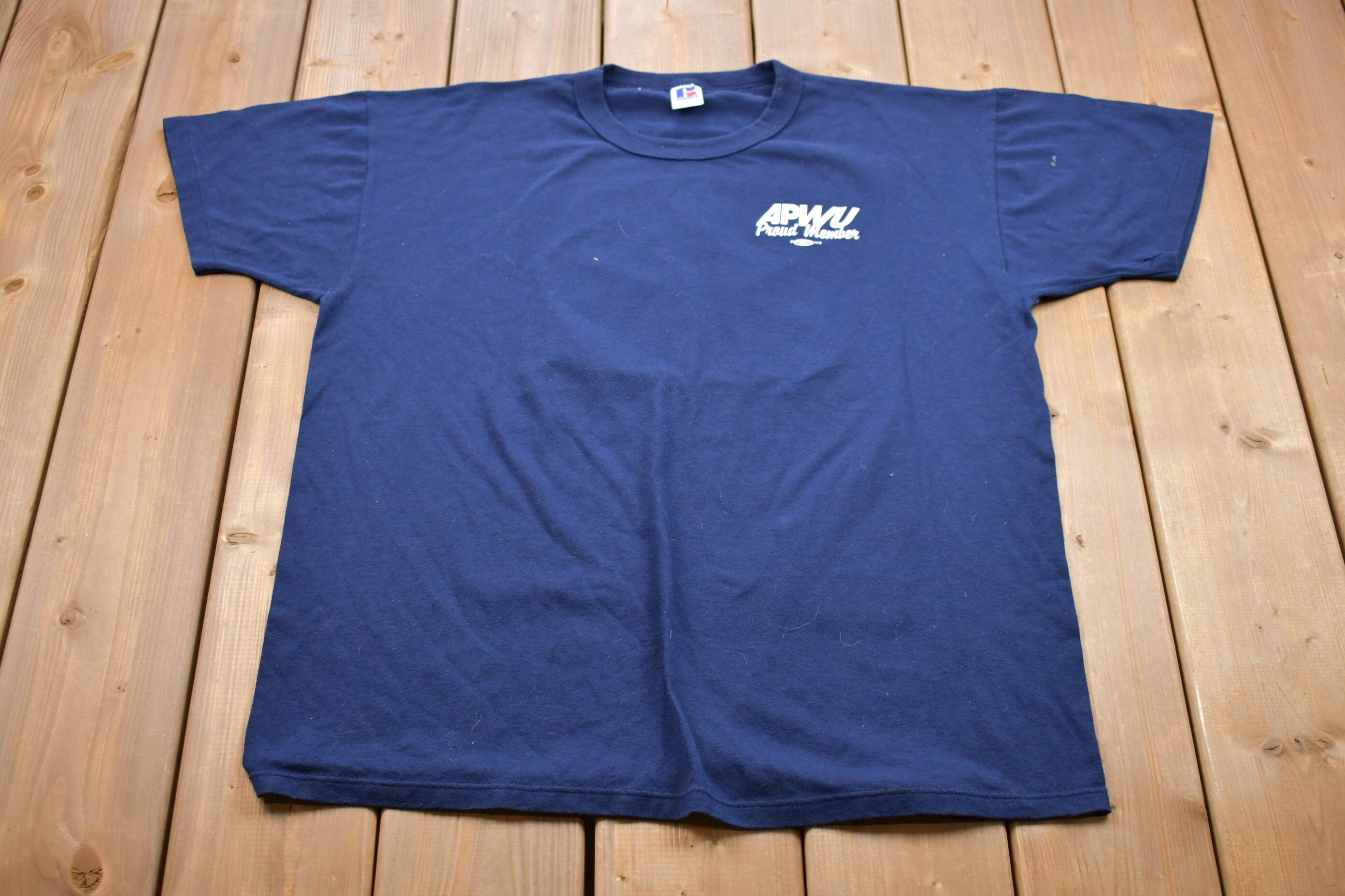 Vintage 1990s Russell Athletic American Postal Workers Union Graphic T-Shirt