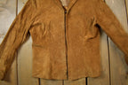 Vintage 1980s Women's Dantelli Clasp Closure Suede Leather Coat