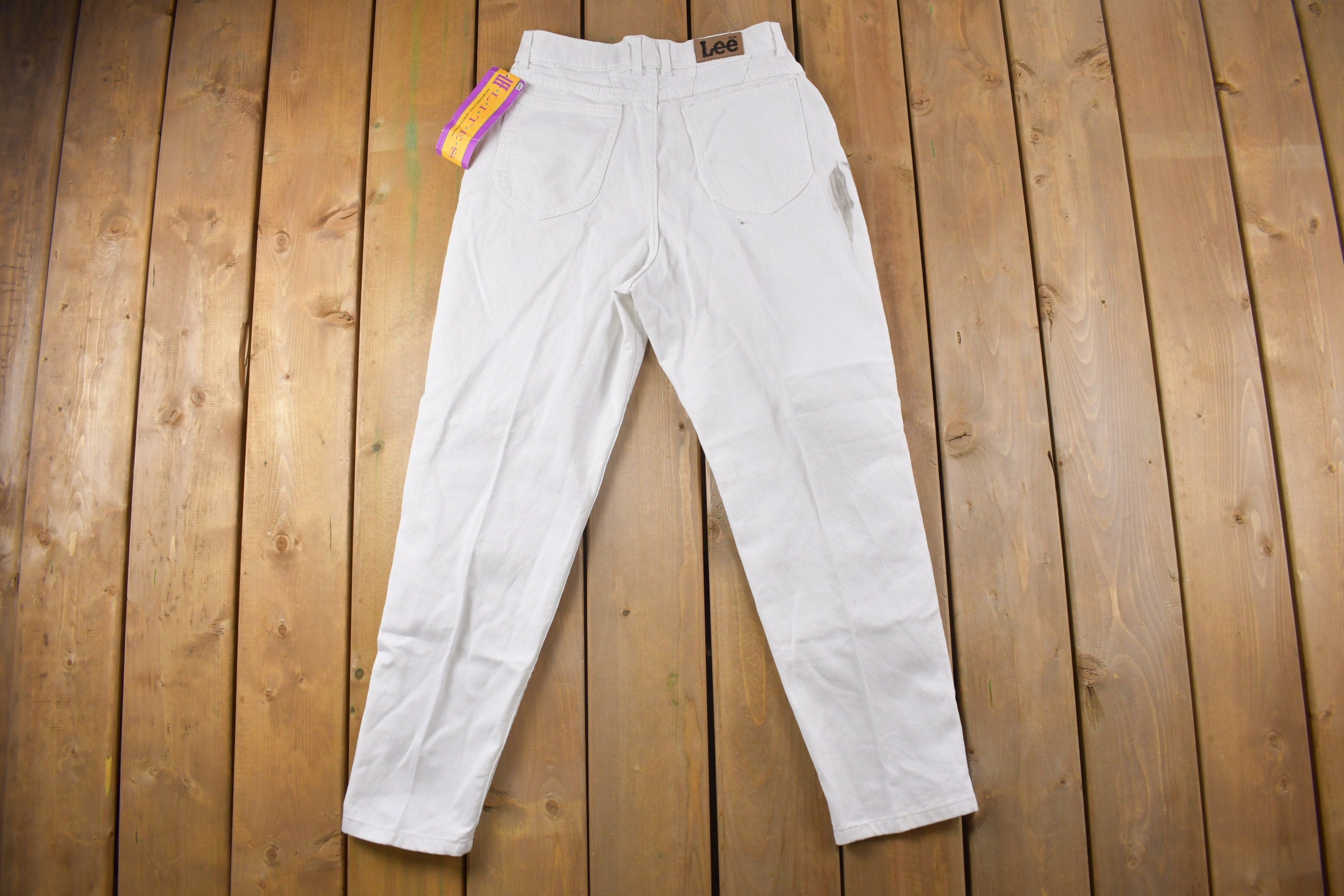 Vintage 1990s Lee Lites White Denim Women's Jeans Size 28 x 28